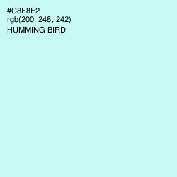 #C8F8F2 - Humming Bird Color Image